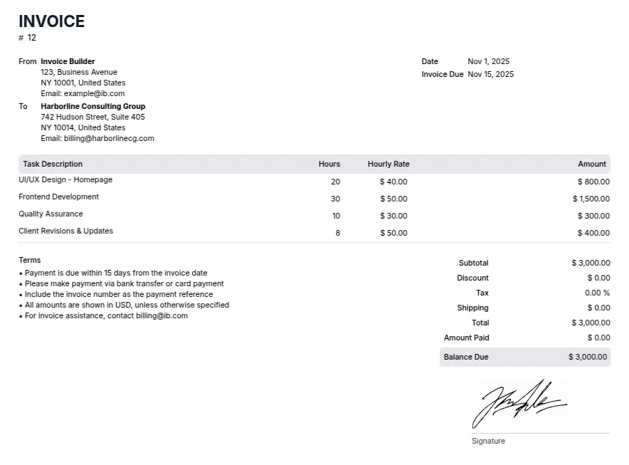 How to Create an Invoice for Freelance Work - Free Template