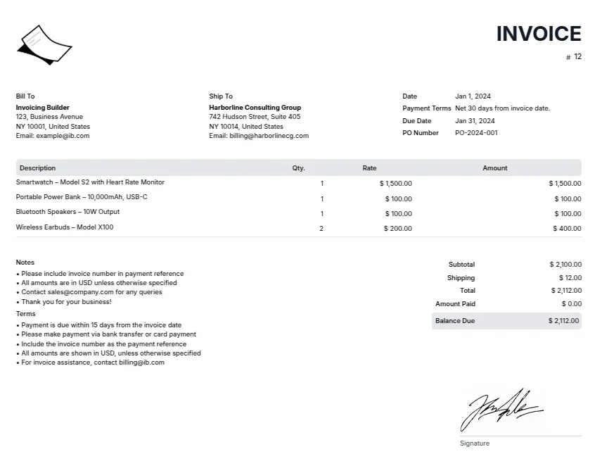 Free Invoice Templates for Every Business | Free Download